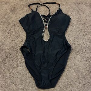 Shade & Shore Black One Piece Swimsuit